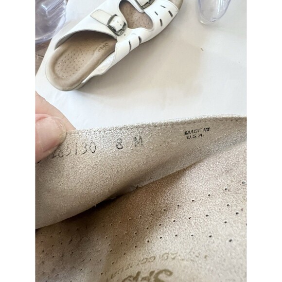 SAS Women Sandals Tripad Comfort Leather T Strap White Slip On Size 8M Captiva - Picture 7 of 7